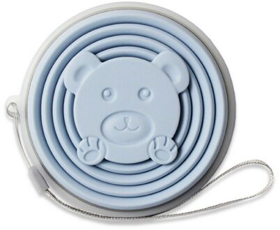 Siliconen Intrekbare Vouwen Water Cup Travel Camping Outdoor Inklapbare Kopjes Hete Blauw