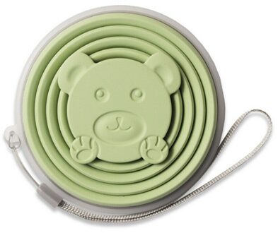 Siliconen Intrekbare Vouwen Water Cup Travel Camping Outdoor Inklapbare Kopjes Hete groen