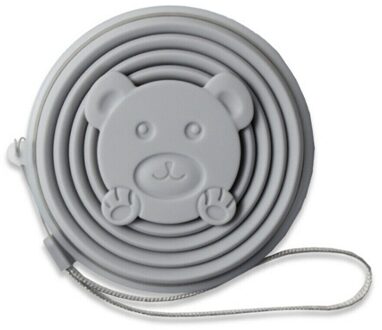 Siliconen Intrekbare Vouwen Water Cup Travel Camping Outdoor Inklapbare Kopjes Hete licht grijs