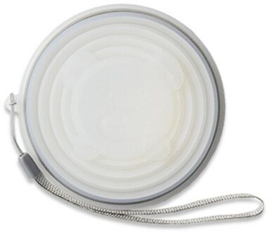 Siliconen Intrekbare Vouwen Water Cup Travel Camping Outdoor Inklapbare Kopjes Hete wit