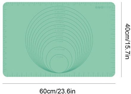 Siliconen Keuken Kneden Deeg Mat Cookie Cake Bakken Mat Gereedschap Non-stick Rolling Matten Gebak Accessoires 60X40cm Een groen