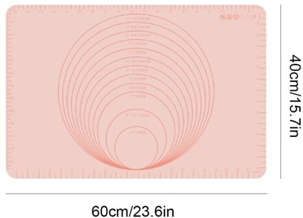 Siliconen Keuken Kneden Deeg Mat Cookie Cake Bakken Mat Gereedschap Non-stick Rolling Matten Gebak Accessoires 60X40cm Een Roze