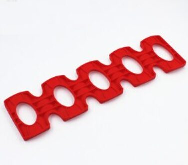 Siliconen Koelkast Anti-Slip Pad Bier Flessen Blikjes Organizer Rack Houder Space Saver Stapelen Tool Keuken Organizer Gereedschap nieuw rood