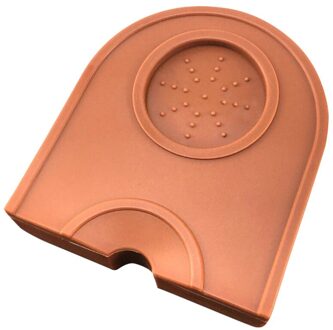 Siliconen Koffie Tamper Mat Anti-Slip Pad Thuis Koffie Thee Gereedschap Espresso Sabotage Mat DFK889 bruin klein