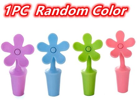 Siliconen Kurken Bier Wijn Kurk Plug Cover Fles Cap Opknoping Wijn Plug Sterke Bar Anti-Verloren Home Keuken bar Gereedschap E 1stk willekeurig kleur