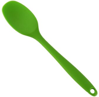 Siliconen Lange Steel Rijst Soep Lepel Food Grade Keuken Siliconen Lepel Bestek Gebruiksvoorwerpen Accessoires Effen Kleur Servies groen