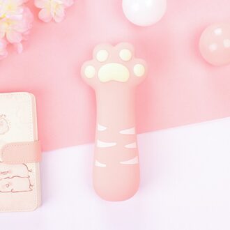 Siliconen Leuke Kat Poot Etui Zachte Siliconen Kat Klauw Potlood Zakken Voor Meisjes Pen Opbergdoos Briefpapier Kantoor School levert roze