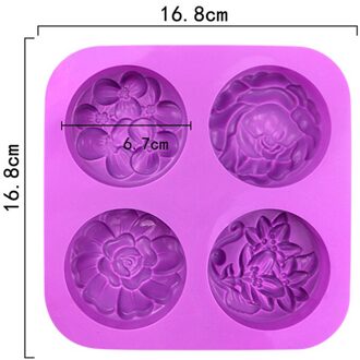Siliconen Mal Libel Lotus Vormige 4 Hole Vierkante Zeep Mold Arts En Ambachten Chocolade Cake Molding Hand Maken Gereedschap nieuw