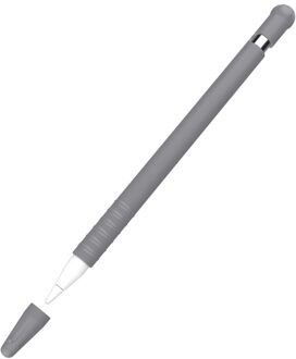 Siliconen Mouwen Cap Tip Cover Houder Tablet Touch Pen Stylus Pouch Sleeve Voor Apple Potlood 1 Generatie Case Voor Ipad potlood Grijs