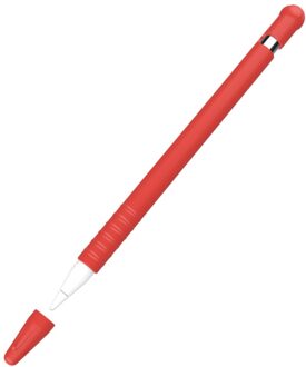 Siliconen Mouwen Cap Tip Cover Houder Tablet Touch Pen Stylus Pouch Sleeve Voor Apple Potlood 1 Generatie Case Voor Ipad potlood Rood