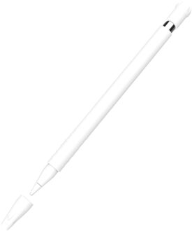 Siliconen Mouwen Cap Tip Cover Houder Tablet Touch Pen Stylus Pouch Sleeve Voor Apple Potlood 1 Generatie Case Voor Ipad potlood wit
