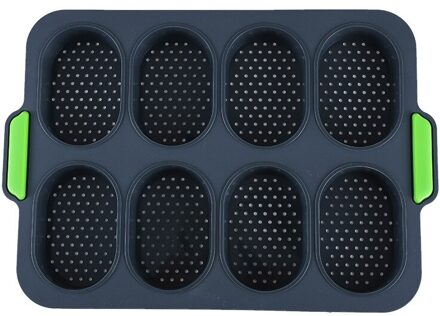 Siliconen Non-stick Diy Baguette Pannen Voor Bakken Hamburger Broodjes Brood Maker Laden Mold Oven Vel Bakvormen Keuken Bakken gereedschap donker grijs