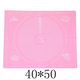 Siliconen Pad Siliconen Kneden Pad Multi-Size Oppervlak Antislip Schaal Bakken Mat Rolling Deeg Kneden Pad Rolling pad 40*50Cm Roze