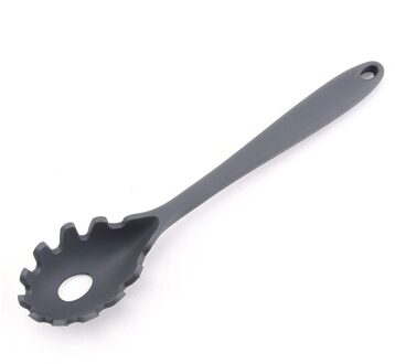 Siliconen Pasta Hollow Scoop Spaghetti Lepel Vergiet Hittebestendig Noedels Afvoer Keuken Tool Servies Accessoires grijs