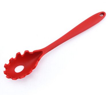 Siliconen Pasta Hollow Scoop Spaghetti Lepel Vergiet Hittebestendig Noedels Afvoer Keuken Tool Servies Accessoires rood