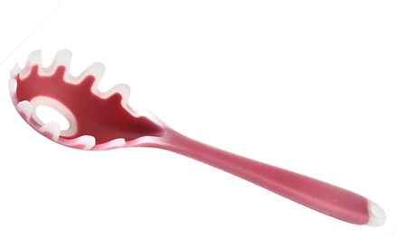 Siliconen Pasta Spaghetti Server Lepel Vork Noedels Vork Keukengerei Tool Gadget-Hittebestendige, Roestvrij Bpa Gratis rood 2