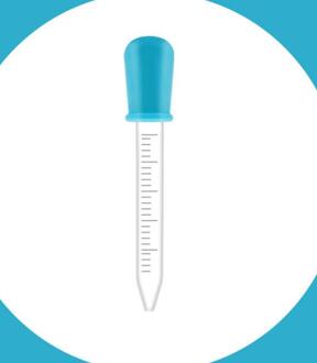 Siliconen Pipette Liquid Voedsel Druppelaar Zuigeling Gebruiksvoorwerpen 5Ml Babyvoeding Baby Dropper Geneeskunde Feeder Kind Geneeskunde Apparaat blauw