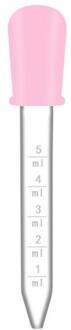 Siliconen Pipette Liquid Voedsel Druppelaar Zuigeling Gebruiksvoorwerpen 5Ml Babyvoeding Baby Dropper Geneeskunde Feeder Kind Geneeskunde Apparaat roze