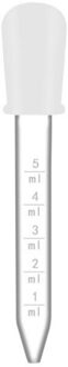 Siliconen Pipette Liquid Voedsel Druppelaar Zuigeling Gebruiksvoorwerpen 5Ml Babyvoeding Baby Dropper Geneeskunde Feeder Kind Geneeskunde Apparaat wit