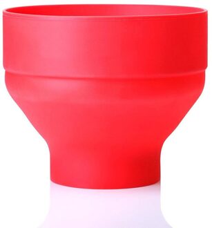 Siliconen Popcorn Kom Magnetron Gevouwen Popcorn Emmer Creatieve Hittebestendig Grote Bedekt Siliconen Emmer