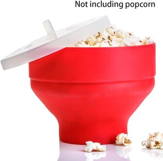 Siliconen Popcorn Maker Magnetron Popcorn Emmer Opvouwbare Siliconen Popcorn Emmer Poppers Kom Diy Popcorn Maker Met Deksel