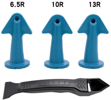 Siliconen Remover Floor Finisher Kalefateren Set Spatel Schoonmaken Tegel Vuil Tool Spatel Lijm Schop Voor Huishouden Muur Decor A met Scraper