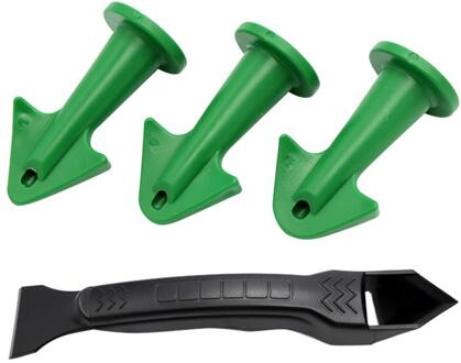 Siliconen Remover Floor Finisher Kalefateren Set Spatel Schoonmaken Tegel Vuil Tool Spatel Lijm Schop Voor Huishouden Muur Decor B met Scraper