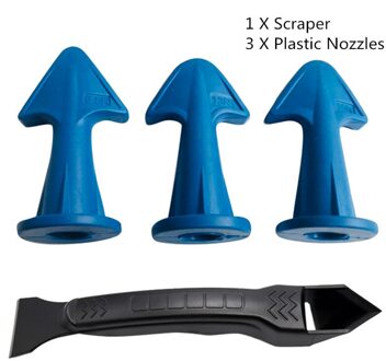Siliconen Remover Kalefateren Finisher Kit Glad Schraper Grout Kit Tools Lijm Nozzle Cleaning Tegel Vuil Tool Spatel Lijm Schop Lavendel