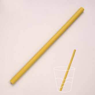 Siliconen Rietje voor Baby's en Kinderen - Veilig, Herbruikbaar en BPA-Vrij - Mosterdgeel Mosterdgeel / Geel