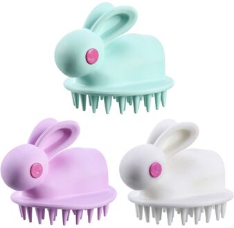 Siliconen Shampoo Hoofdhuid Haar Massager Head Body Hoofdhuid Massage Borstel Kam Haar Wassen Kam Douche Borstel Bad Spa Massage Borstel 3 kleuren
