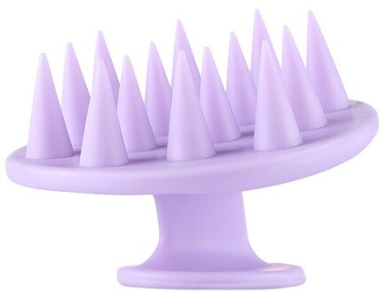 Siliconen Shampoo Hoofdhuid Haar Massager Shampoo Massage Kam Bad Massage Borstel Scalp Massager Douche Borstel Kam Care Tool paars
