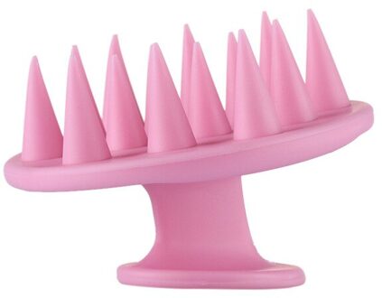 Siliconen Shampoo Hoofdhuid Haar Massager Shampoo Massage Kam Bad Massage Borstel Scalp Massager Douche Borstel Kam Care Tool roze