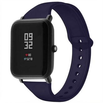 Siliconen Smartwatch Bandje voor de Amazfit GTS / BIP - Donkerblauw