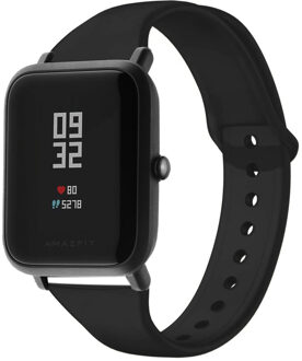 Siliconen Smartwatch Bandje voor de Amazfit GTS / BIP - Zwart