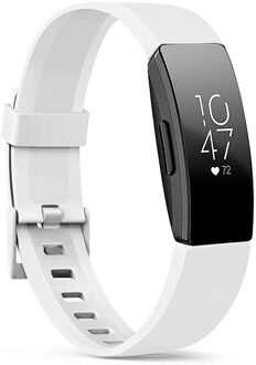 Siliconen Smartwatch Bandje Voor De Fitbit Inspire - Wit