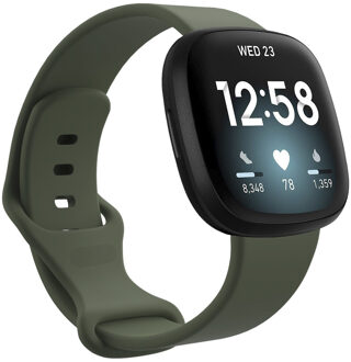 Siliconen Smartwatch Bandje voor de Fitbit Versa 3 - Groen