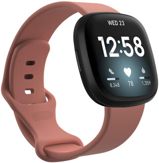 Siliconen Smartwatch Bandje voor de Fitbit Versa 3 - Oranje