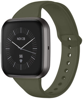 Siliconen Smartwatch Bandje Voor De Fitbit Versa Lite,fitbit Versa 2 - Donkergroen