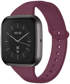 Siliconen Smartwatch Bandje Voor De Fitbit Versa Lite,fitbit Versa 2 - Donkerrood