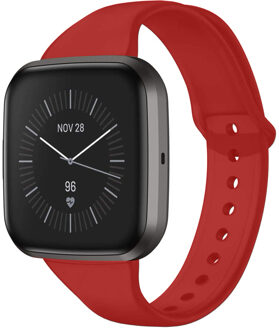 Siliconen Smartwatch Bandje Voor De Fitbit Versa Lite,fitbit Versa 2 - Rood