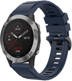 Siliconen Smartwatch Bandje voor de Garmin Fenix 6 / 6 Pro - Donkerblauw