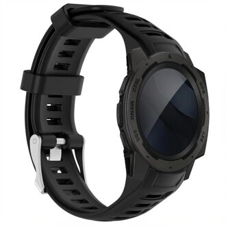 Siliconen Smartwatch Bandje voor de Garmin Instinct - Zwart