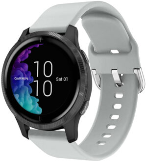 Siliconen Smartwatch Bandje Voor De Garmin Venu,garmin Vivoactive 3,garmin Forerunner 245 - Lichtgrijs