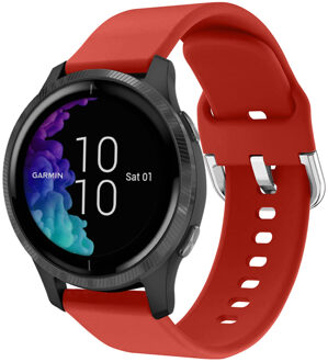 Siliconen Smartwatch Bandje Voor De Garmin Venu,garmin Vivoactive 3,garmin Forerunner 245 - Rood