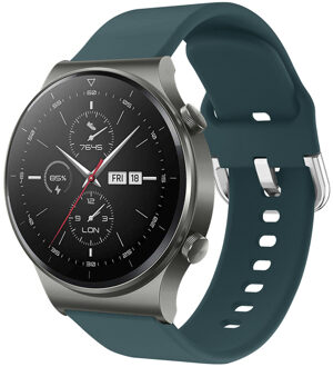 Siliconen Smartwatch Bandje voor de Huawei Watch GT 2,Huawei Watch GT 2 Pro,Huawei Watch GT 2e Sport 46 mm - Donkergroen