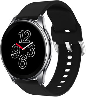Siliconen Smartwatch Bandje voor de OnePlus Watch - Zwart