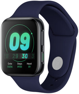 Siliconen Smartwatch Bandje Voor De Oppo Watch 41 Mm - Donkerblauw