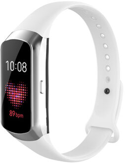 Siliconen Smartwatch Bandje Voor De Samsung Galaxy Fit - Wit