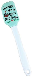 Siliconen Spatel Cartoon Brief Patroon Cake Spatel Plastic Handvat Non-stick Cake Spatel Icing Spatel Bakken Spatel Tool lucht blauw