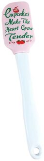Siliconen Spatel Cartoon Brief Patroon Cake Spatel Plastic Handvat Non-stick Cake Spatel Icing Spatel Bakken Spatel Tool roze